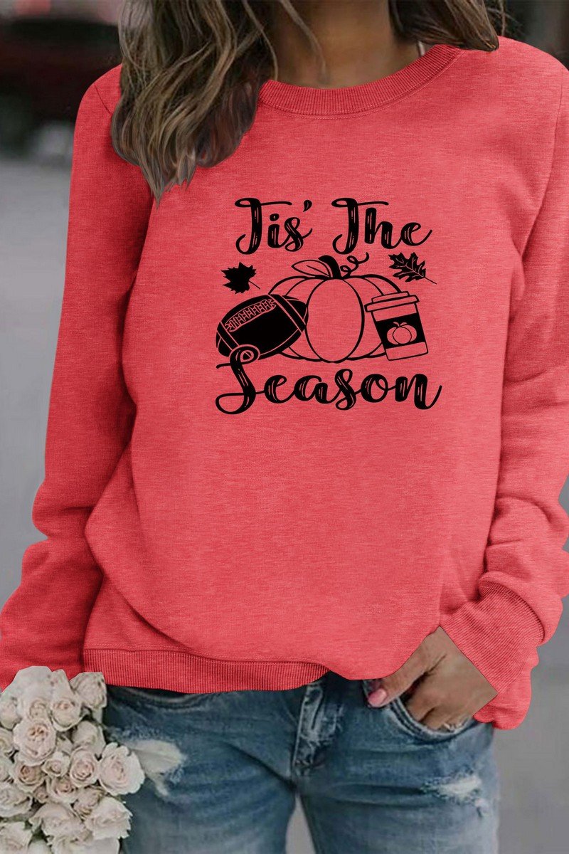 WOMEN FALL SEASON PRINTING LONG SLEEVE CASUAL TOP