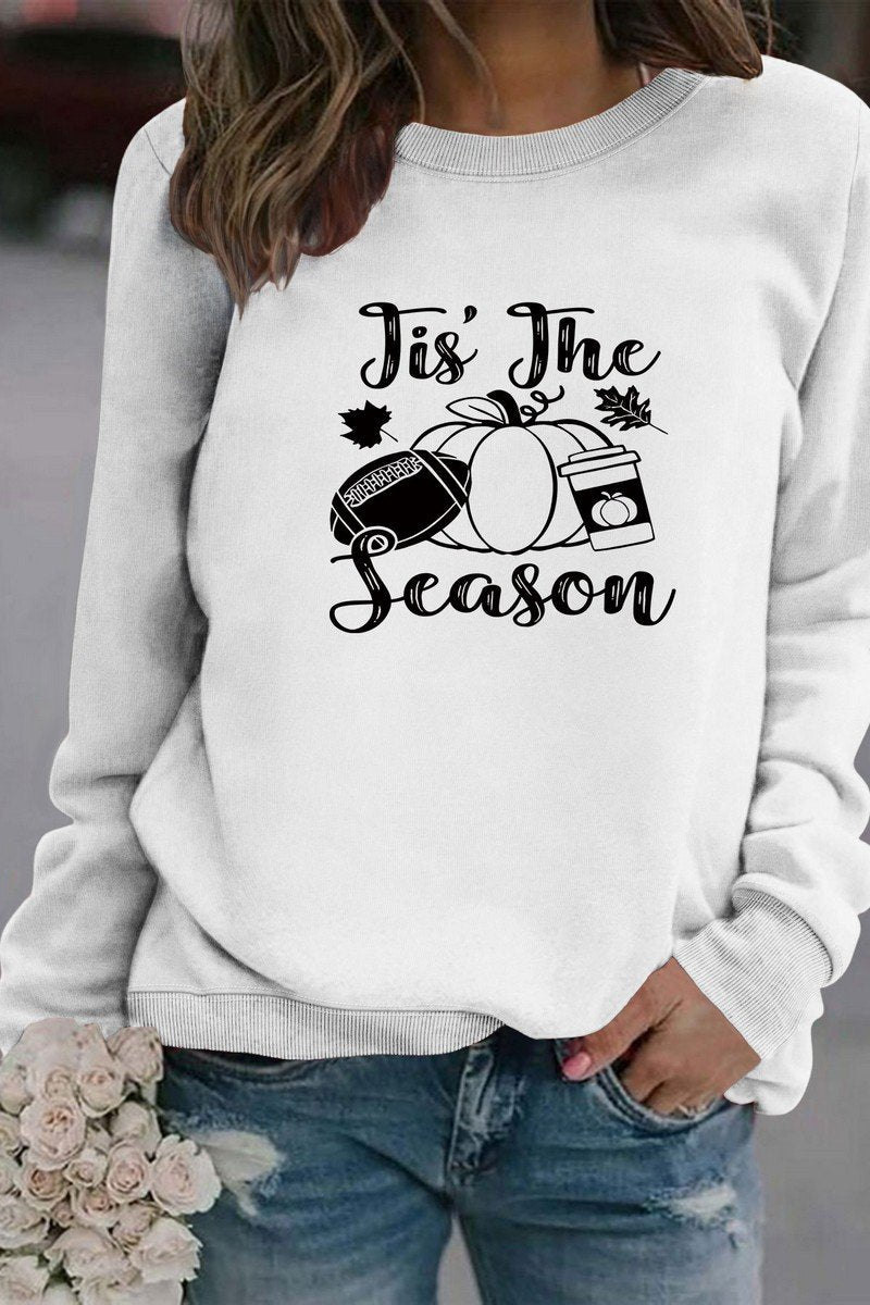 WOMEN FALL SEASON PRINTING LONG SLEEVE CASUAL TOP