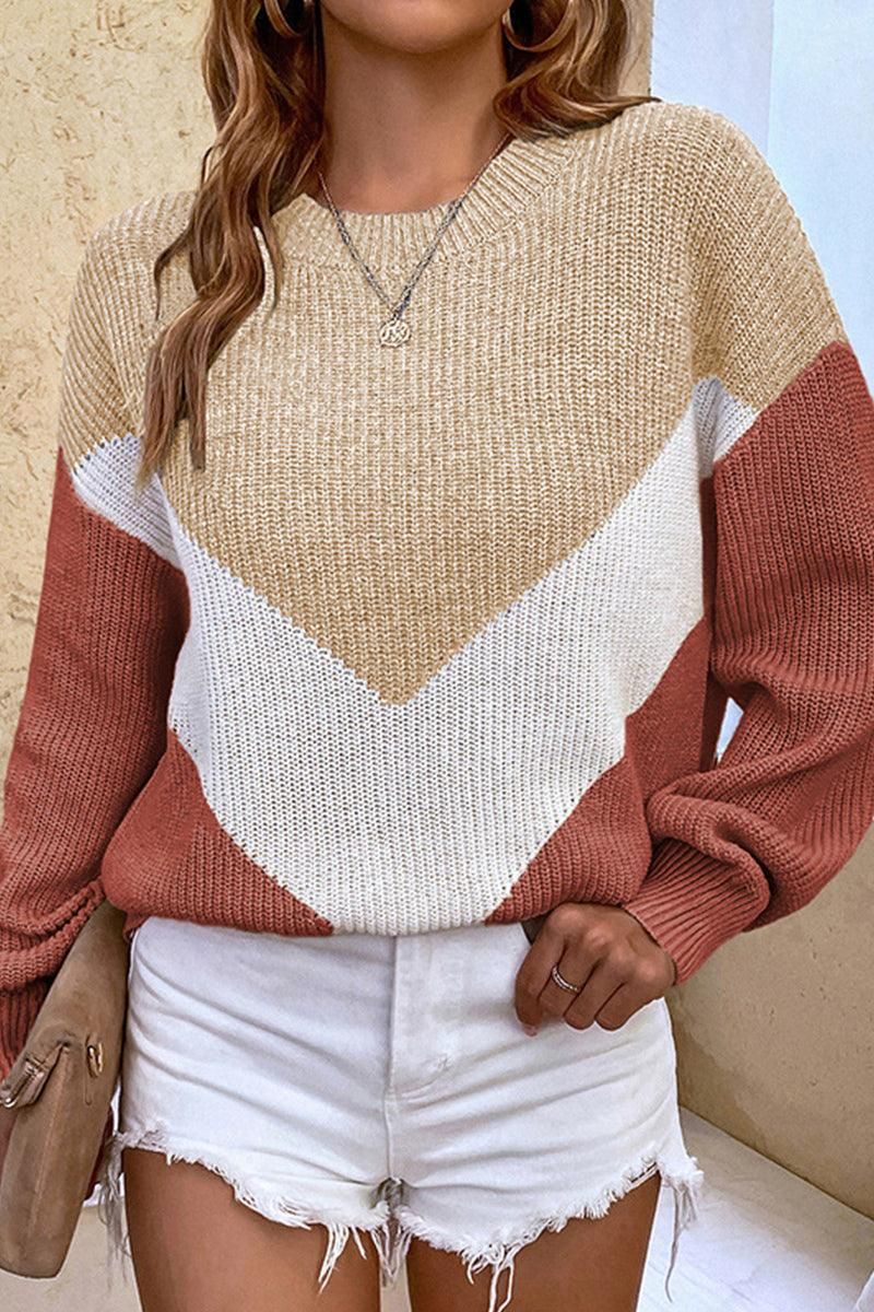 KNITWEAR ROUND NECK LONGSLEEVE SWEATER - Doublju