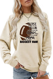 WOMEN GAME DAY PRINTING LONG SLEEVE PULLOVER