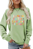 WOMEN LETTERING PRINT LOOSE FIT PULLOVER TOP