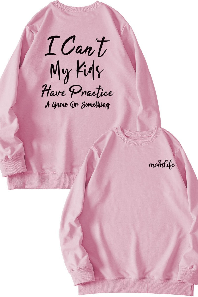 WOMEN LETTERING PRINT LOOSE FIT PULLOVER TOP