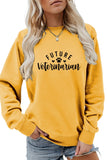 WOMEN FOOTPRINT PRINTING LONG SLEEVE PULLOVER