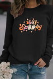 WOMEN STAY SPOOKY PRINTING PULLOVER T SHIRT