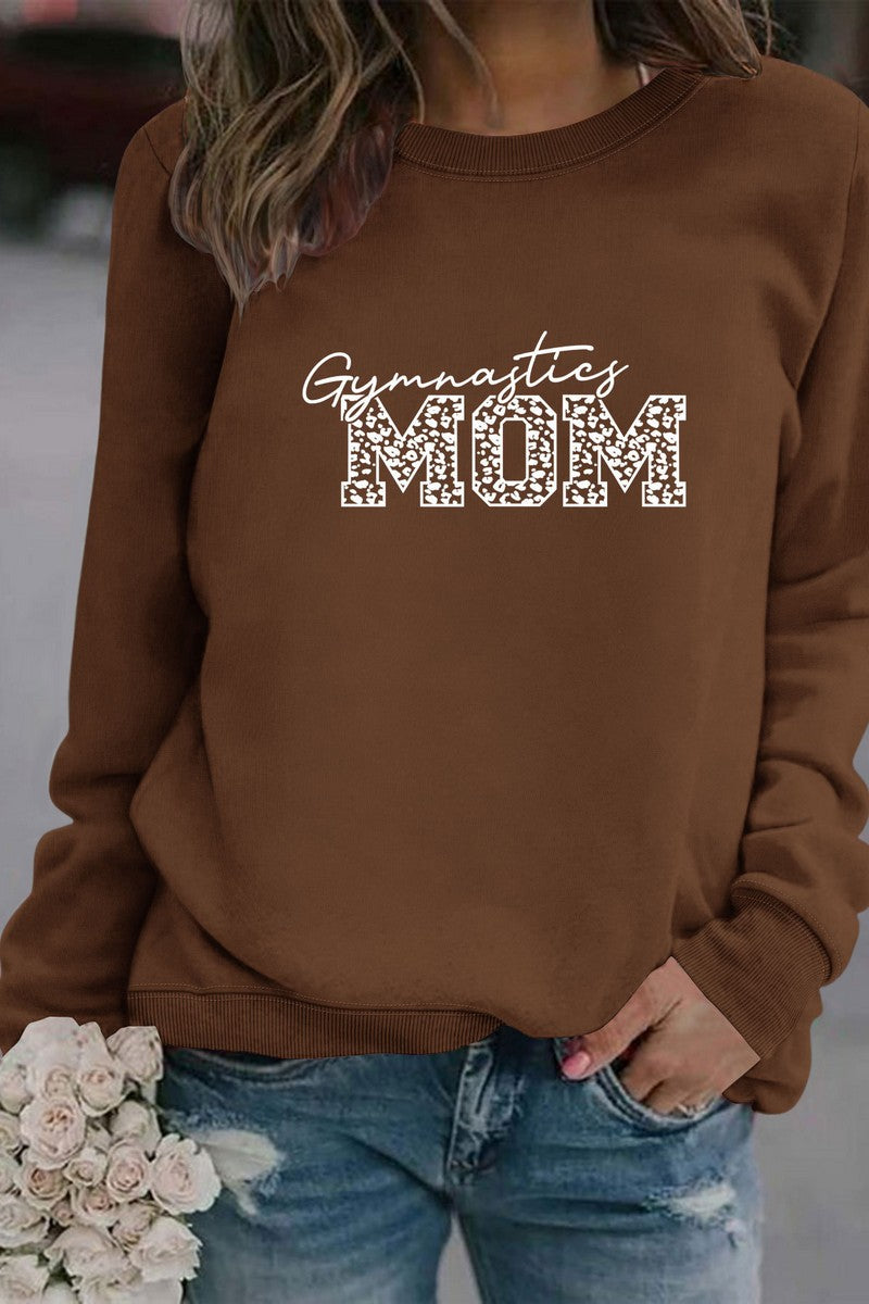 WOMEN MOM PRINTING LONG SLEEVE PULLOVER T SHIRT