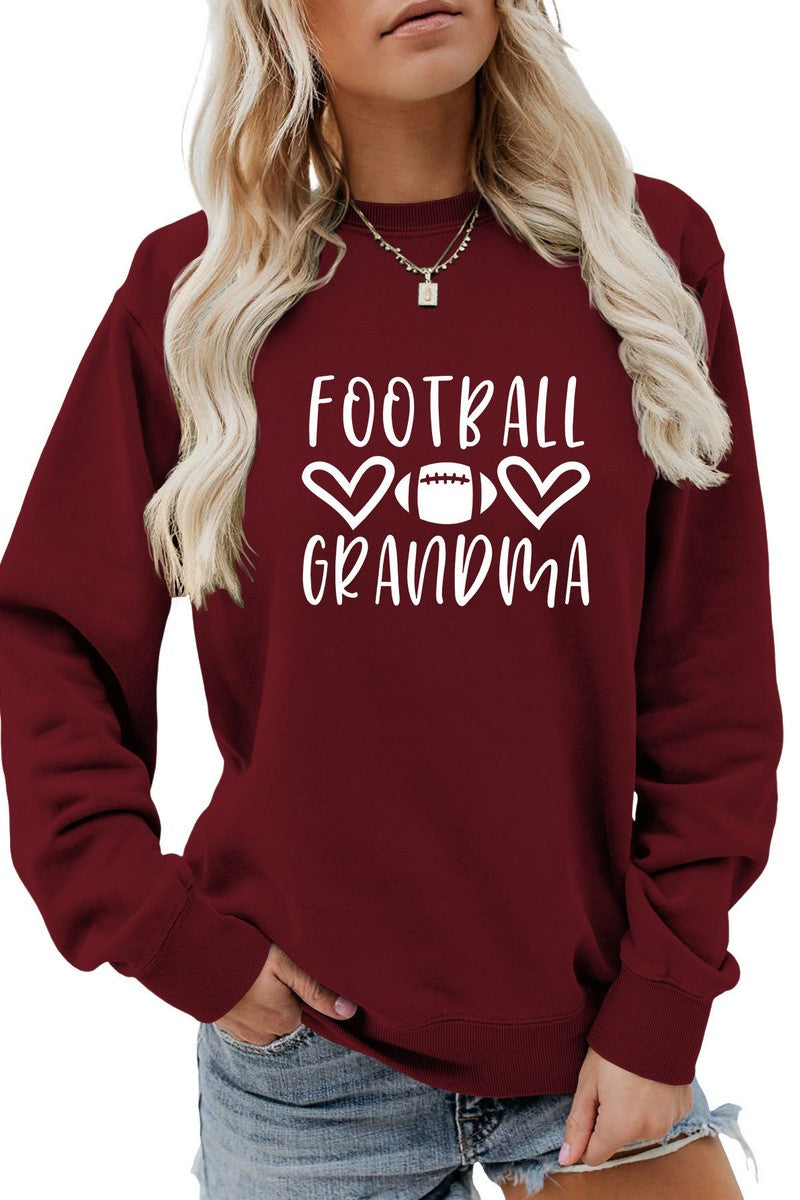 WOMEN FOOTBALL GAME DAY PRINTING JUMPER TOP