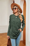 WOMEN LOOSE FIT LONG TUNIC LENGTH PUFF SLEEVE TEE