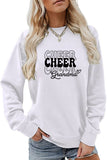 WOMEN CHEER LETTER PRINTING LOOSE FIT PULLOVER