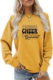 WOMEN CHEER LETTER PRINTING LOOSE FIT PULLOVER