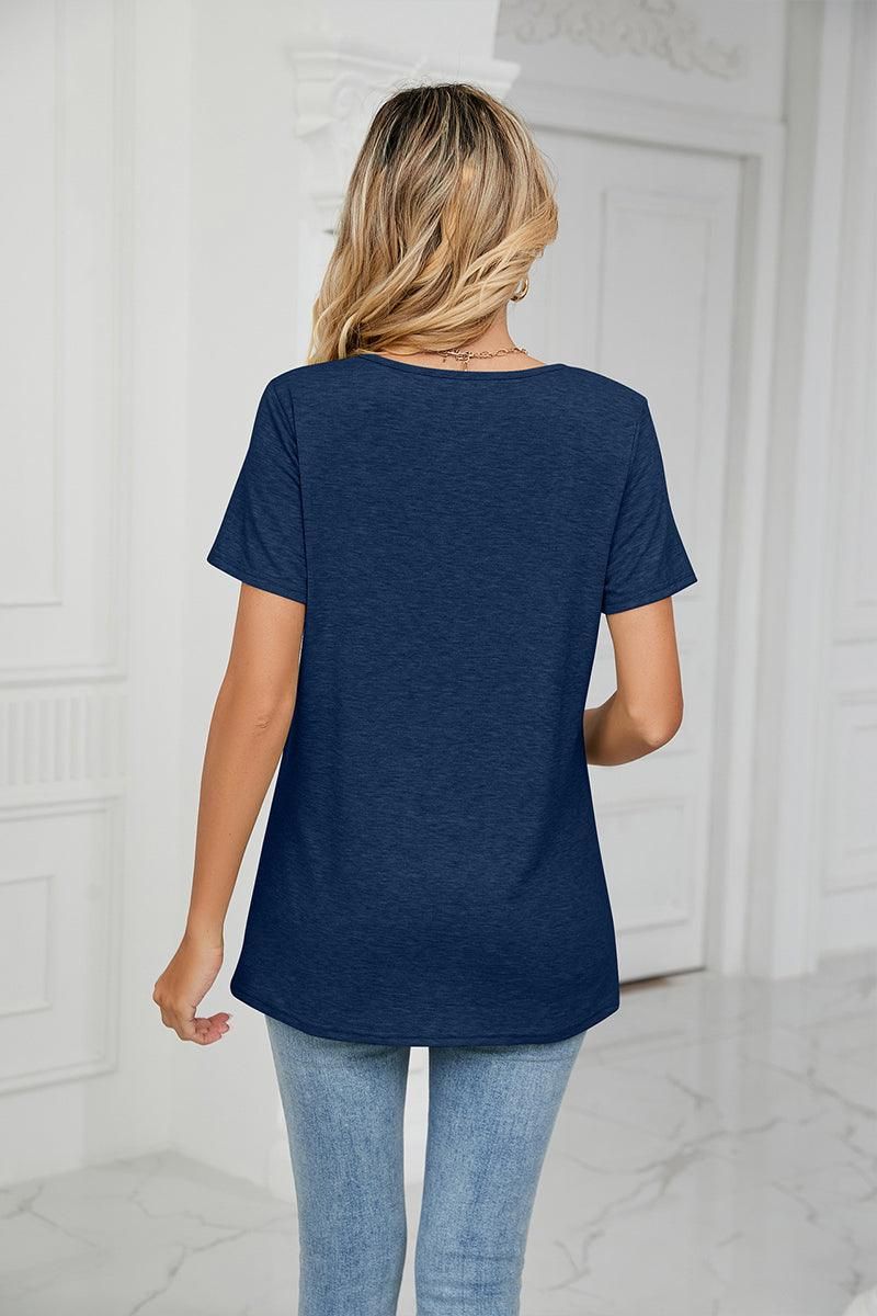 SUMMER PLEATED NEW CASUAL TOP - Doublju