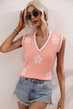 FLOWER PRINTING SLEEVELESS CASUAL TOP - Doublju